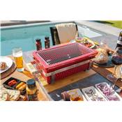 Barbecue de table rectangulaire rouge Osaka Shichirin Grllr