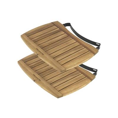 Tablettes latérales Acacia pour BIG GREEN EGG Small