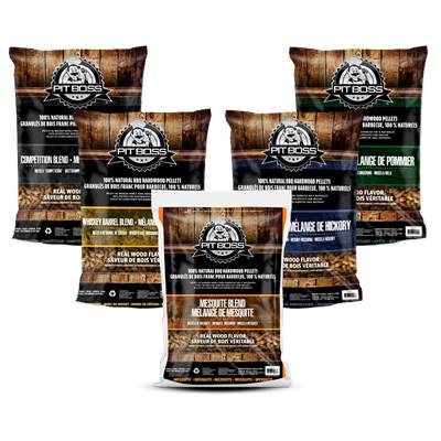 Lot Pit Boss Pellets 5 x 9kgs aux 5 essences de bois