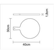 Planche de service en Teck L40 x l30 x H1,8 cm