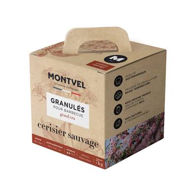 Montvel Granulés de Bois Cerisier Sauvage - Origine France - 7kgs